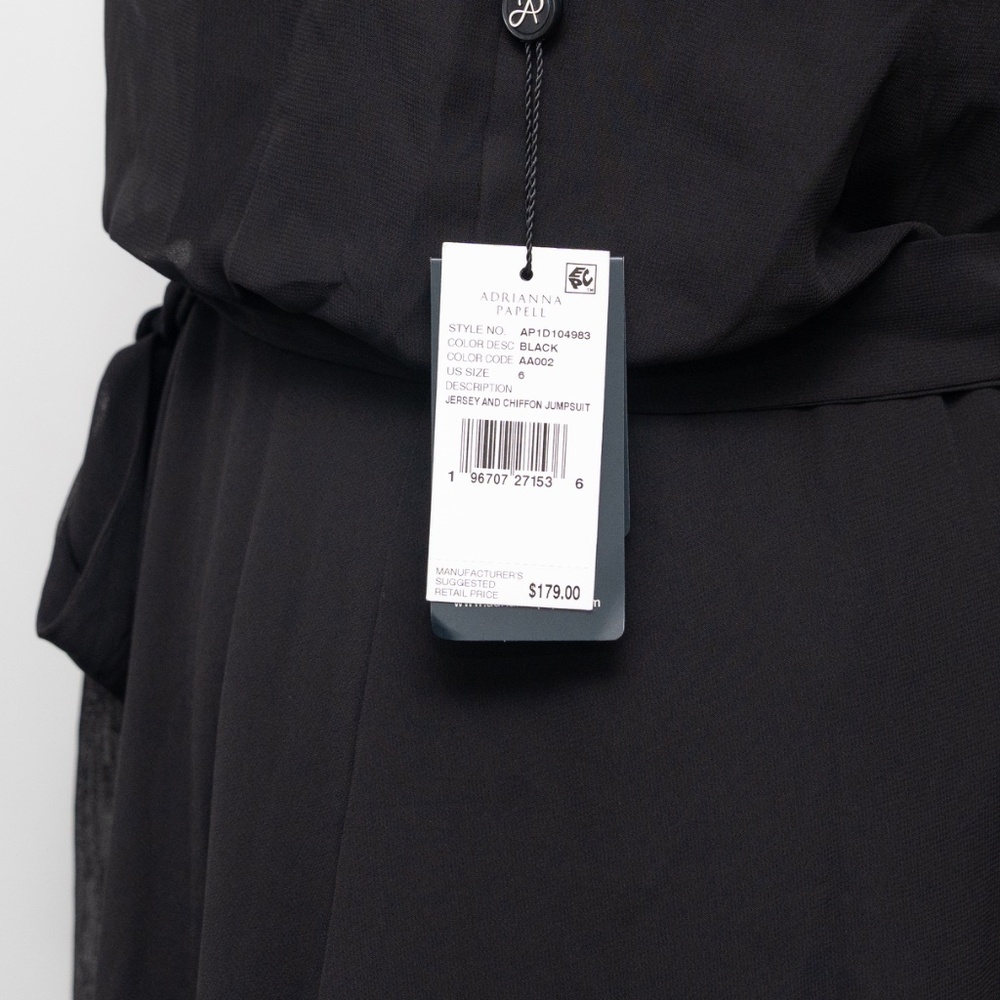 Adrianna Papell - Chiffon Overlay Jumpsuit - Picture 12 of 14